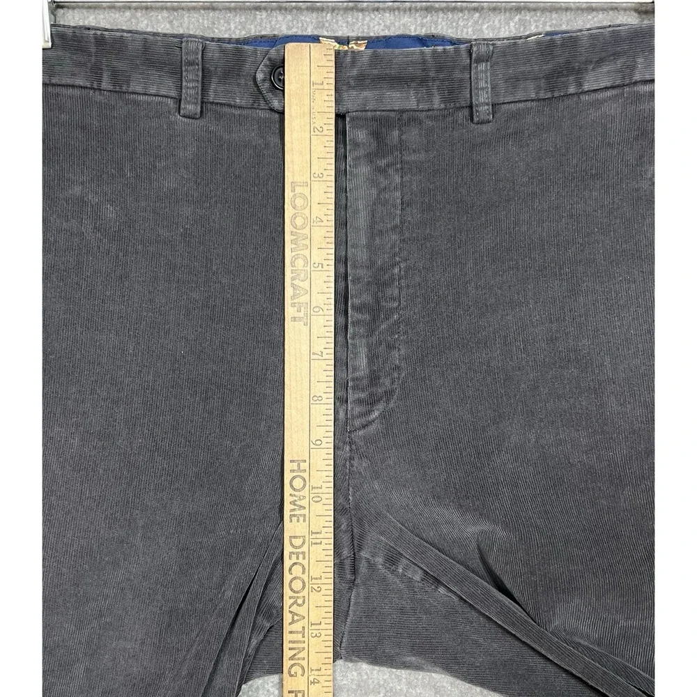 LAUREN Ralph Lauren Corduroy Pants Mens 38x32 Gray VTG Dog Print Waistband Trim